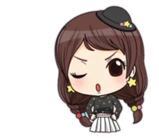 😾 Chibi, Desenho animado, Fofo, Garota, Anime telegram sticker