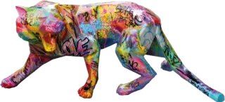 🐆 LOVE animal, wildcat, colorful, statue, graffiti telegram sticker