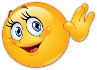 👋 emoji, smiley, waving, cartoon telegram sticker