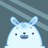 😵 卡通, 兔子, 动物, 可爱, 懒惰, 困倦 telegram sticker