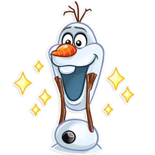 🤩 Olaf Frozen オラフ, アナと雪の女王, 雪だるま, アニメ, ディズニー telegram sticker
