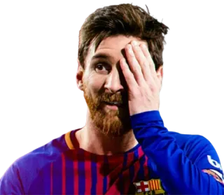 🤦‍♂ Lionel Messi サッカー, アスリート, スポーツ, フットボール, 選手, バルセロナ, メッシ whatsapp sticker