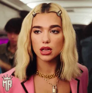 🍓 Dua Lipa singer, pop star, celebrity, blonde hair, fashion, music telegram sticker