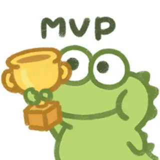 🏆 MVP MVP, trophy, crocodile, winner, champion, sports telegram sticker