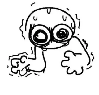 😠 ansiedad, nervioso, estresado, dibujo animado, meme, emoción whatsapp sticker