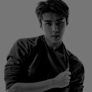 🌛 man, portrait, serious, grayscale telegram sticker