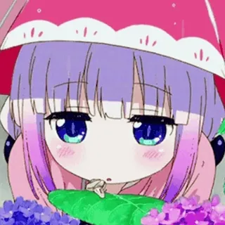 🐌 Kanna Kamui Miss Kobayashi's Dragon Maid Аниме, Канна, Каваий, Дракон, Милый telegram sticker