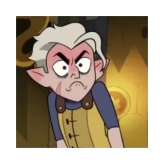 😡 Hunter The Owl House desenho animado, bravo, personagem, animação telegram sticker