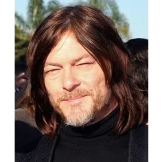 😉 Norman Reedus acteur, beroemdheid, portret, man, lang haar whatsapp sticker