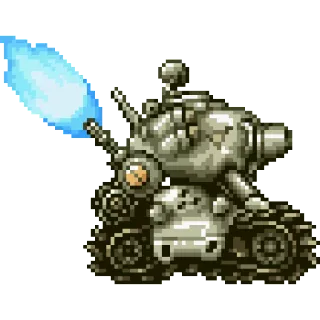 😊 carro armato, arma, gioco, veicolo, Metal Slug telegram sticker