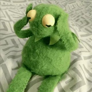 🐸 Kermit puppet, frog, kermit, muppets, green, toy, stuffed animal telegram sticker