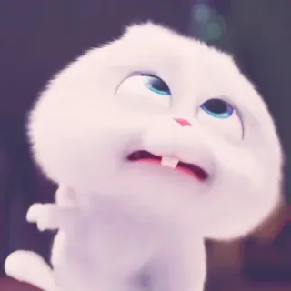 🍧 Snowball The Secret Life of Pets lapin, animal, lapinou, mignon, dessin animé whatsapp sticker