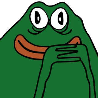 🤡 Pepe the Frog pepe, 青蛙, 表情包, 网络文化, 卡通, 绿色, 沉思 whatsapp sticker