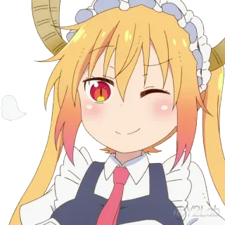 😉 Tohru Miss Kobayashi's Dragon Maid Anime, Dragón, Maid, Dibujos animados, Lindo, Tohru, Miss Kobayashi's Dragon Maid whatsapp sticker