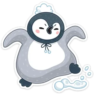 😡 pinguïn, schattig, winter, sneeuw, sticker, dier telegram sticker