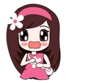 😃 卡通, 女孩, 可爱, 卡哇伊, 贴纸, 动漫 whatsapp sticker