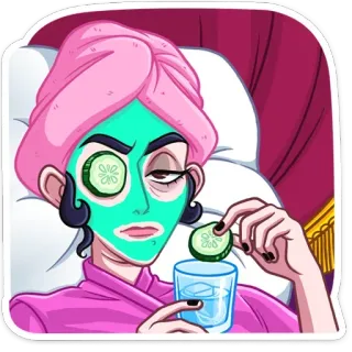🥒 Spa, Timun, Masker, Relaksasi, Kecantikan, Memanjakan Diri telegram sticker