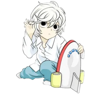 🙄 Near Death Note Anime, Death Note, Near, Charakter, Cartoon, Fanart telegram sticker