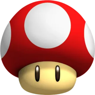 😶 Mushroom Super Mario cogumelo, video game, super mario, power-up, cogumelo telegram sticker