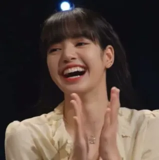 🍸 Lisa Lisa, Blackpink, K-pop, cantora, idol, feliz, sorrindo whatsapp sticker