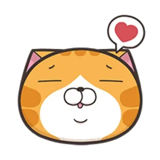 🐵 고양이, 동물, 스티커, 하트, 사랑, 귀여운 telegram sticker