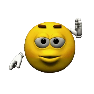 🥴 Emoji, Sorriso, 3D, Acenando, Amarelo telegram sticker