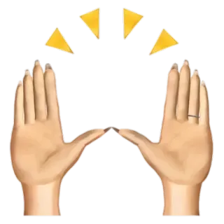 🙌 tay, cử chỉ, biểu tượng cảm xúc whatsapp sticker