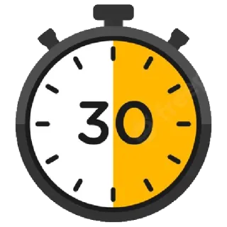 ⏱ 30 timer, 30 seconds, time, clock telegram sticker