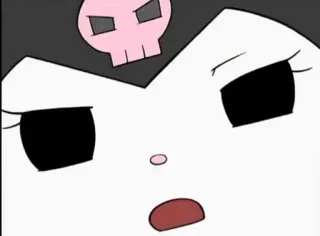 🤨 Kuromi 쿠로미, 산리오, 해골, 만화, 애니메이션 telegram sticker