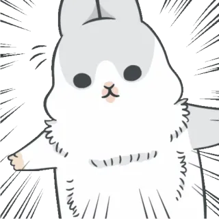 😃 konijn, schattig, dier, konijntje, kawaii telegram sticker
