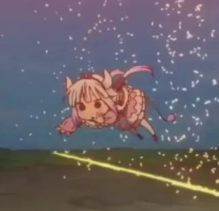 🍥 Kanna Kamui Miss Kobayashi's Dragon Maid kanna, drache, anime, süß, fliegend, magisch whatsapp sticker