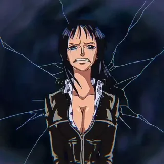 📚 Nico Robin One Piece anime, manga, character, crying, woman, nico robin whatsapp sticker