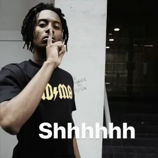 🤫 Playboi Carti Shhhhhh Playboi Carti, rapper, shhh, hush, quiet, silence, hip hop, musician telegram sticker