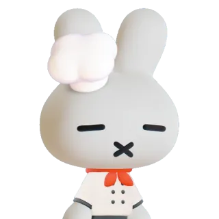 🧑‍🍳 кролик, повар, готовка, мультфильм, милый, еда whatsapp sticker