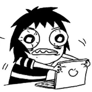 😡 meme, stres, komputer, frustrasi, marah, mengetik telegram sticker