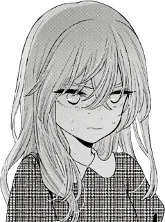 😥 Аниме, Манга, Девушка, Нервничает, Пот, Персонаж, Иллюстрация telegram sticker