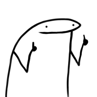 🤝 omino stilizzato, gesto offensivo, dito medio, cartone animato telegram sticker