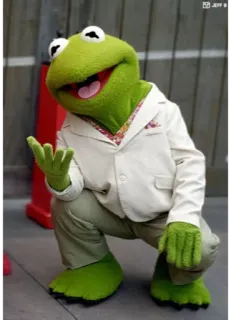 🙂 Kermit the Frog burattino, rana, Muppets, personaggio, verde telegram sticker