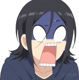 😨 anime, surpreso, chocado, desenho animado, choque, garota anime, assustado, com medo telegram sticker
