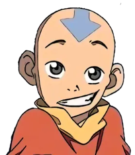 😁 Aang Avatar: The Last Airbender Aang, Avatar, Cartoon, Animation, Figur whatsapp sticker
