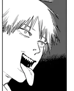 🌟 Denji Chainsaw Man Anime, Manga, Chainsaw Man, Denji, Personaje, Lengua, Divertido telegram sticker
