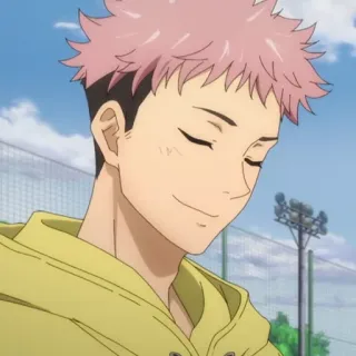 💀 Yuji Itadori Jujutsu Kaisen Anime, Nhân vật, Yuji Itadori, Chú Thuật Hồi Chiến whatsapp sticker