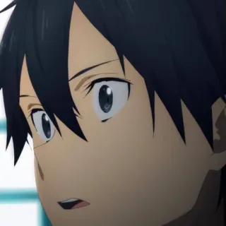 😧 Kirito Sword Art Online Anime, Kirito, Sword Art Online, Personaje anime, Personaje anime masculino telegram sticker