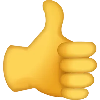 👍 thumbs up, like, agreement, approval, positive, emoji, hand gesture whatsapp sticker