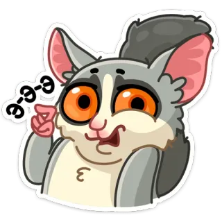 😦 eee adesivo, animal, desenho animado, mamífero, engraçado, olhos telegram sticker