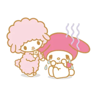 🤗 My Melody каваий, милый, грустный, аниме, санрио, персонаж, розовый whatsapp sticker