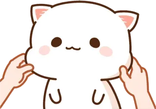 ☺️ słodkie, kot, kreskówka, zwierzę domowe, kawaii whatsapp sticker
