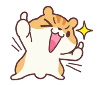 👍 仓鼠, 中指, 冒犯, 卡通, 可爱, 动物 telegram sticker