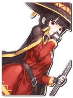 😏 Megumin Konosuba Anime, Megumin, Konosuba, Magicienne, Magie, Fille whatsapp sticker