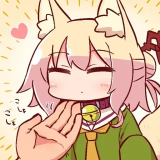 ☺️ こしょ anime, fox girl, cute, kawaii, pet, wholesome telegram sticker